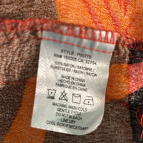 dRA Paradisas Wide Leg Pants Tropical Vibe Pockets Front Zipper Cropped Small - Picture 8 of 9